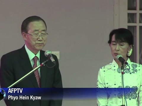 En Birmanie, Ban Ki-moon salue le sens politique d'Aung San Suu Kyi