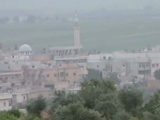 فري برس ريف حلب الأتارب   حملة همجيه جديدة من قبل عصابات الأسد واستهداف مإذنة الجامع الكبير1 5 2012 Aleppo