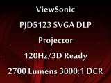 ViewSonic PJD5123 SVGA DLP Projector 120Hz/3D Ready, 2700 Lumens, 3000:1 DCR