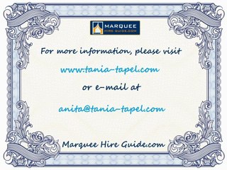 Marquee Hire Guide's Quick Tip Clip #10 – Tania Tapel