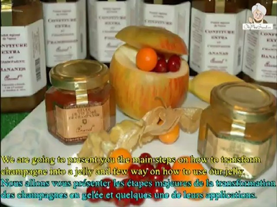Fabrication de la gelée de vin de champagne Anarel