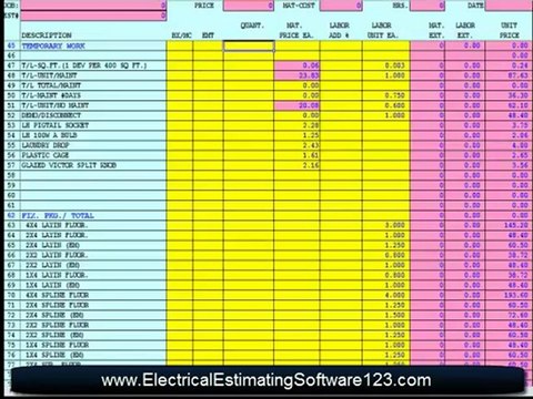 Electrical Estimating Software