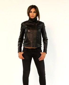 Blouson cuir Giorgio pam noir