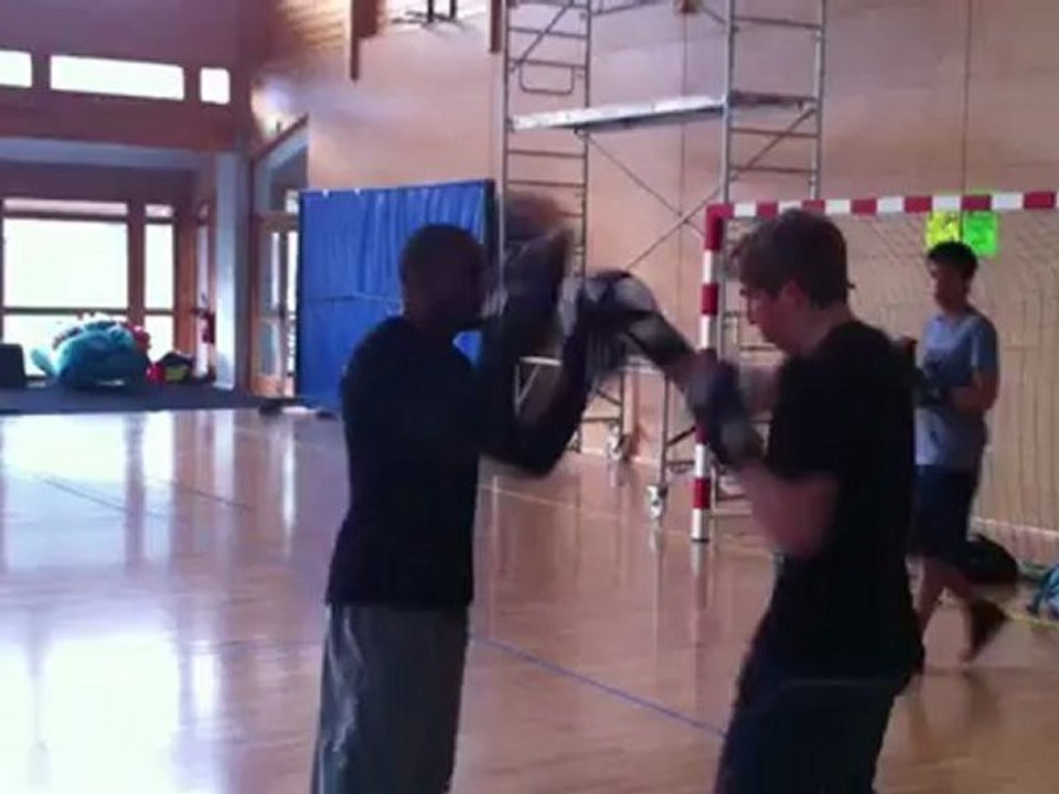 boxe loisir Raphaël et le coach