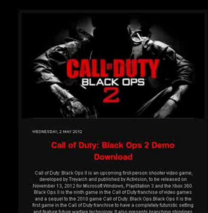 Call of Duty Black Ops 2 Demo Download