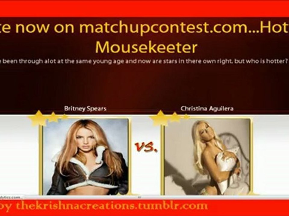 Britney Spears vs Christina Aguilera vote now at matchupcontest