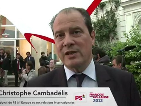 Jean-Christophe Cambadélis avant le débat télévisé d'entre deux tours