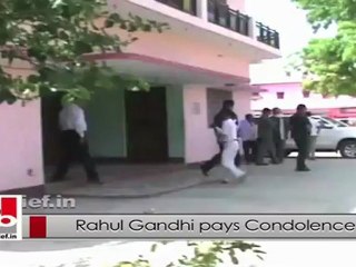 Rahul Gandhi in Amethi visits a Congress worker’s home to pay condolence