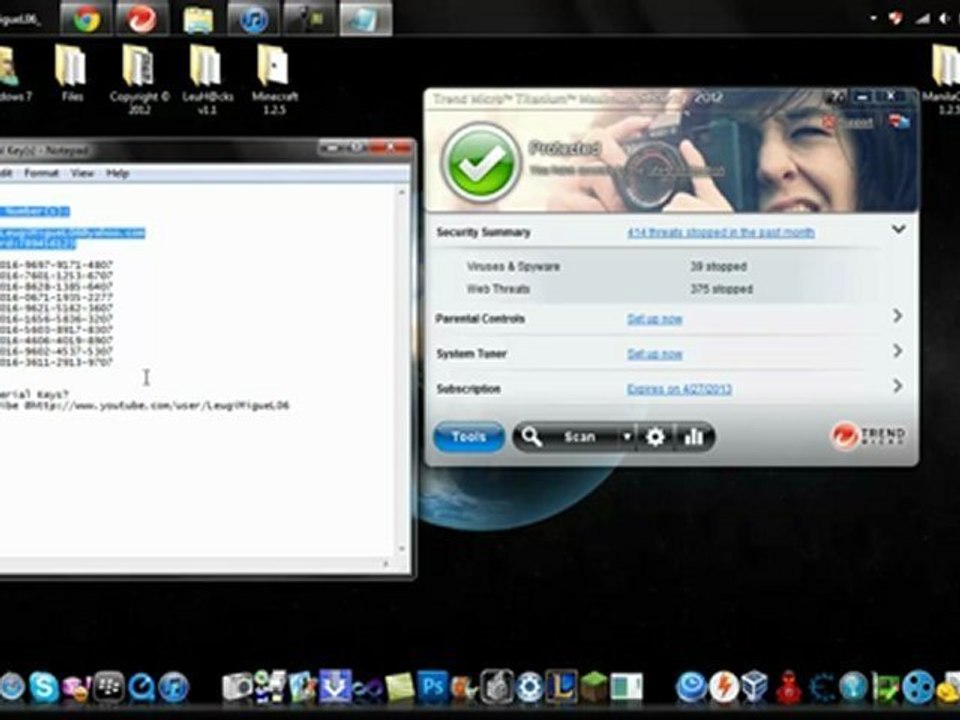 ✔Trend Micro Titanium Maximum Security 2012 Serial Key.