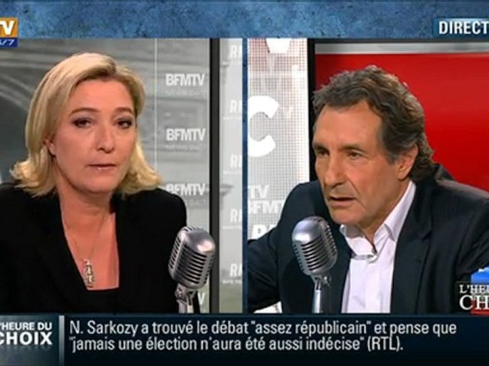 Marine Lepen: J.J. Bourdin2012  Le 03/05/2012 1/2