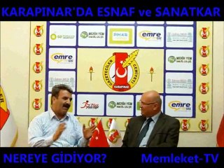 KARAPINAR ESNAF VE SANATKARLAR NEREYE GİDİYOR?