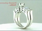 Emerald Cut Diamond Wedding Rings Set W Princess Diamonds In Prong Setting FDENS1172EM