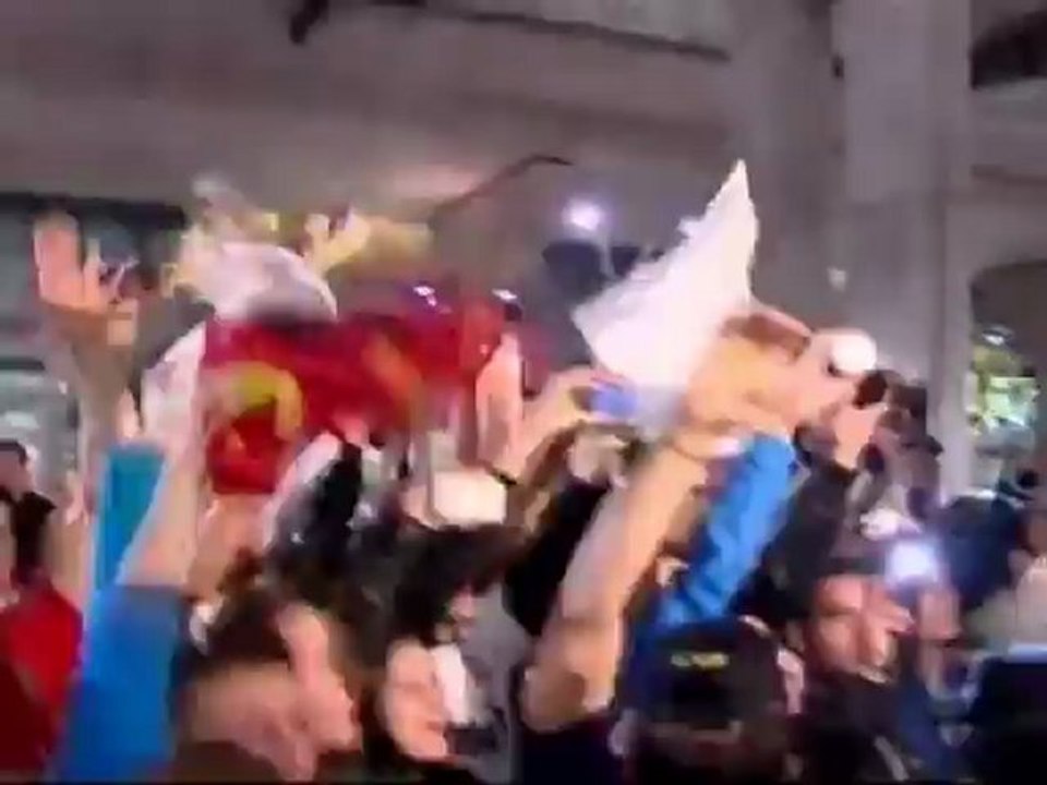 Así recibieron al conjunto “Merengue” en Madrid luego de ganar la liga de España