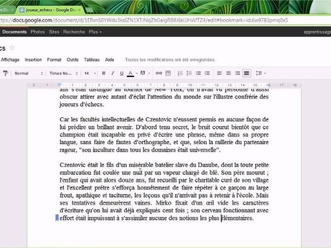 Google Docs - Insertion éléments
