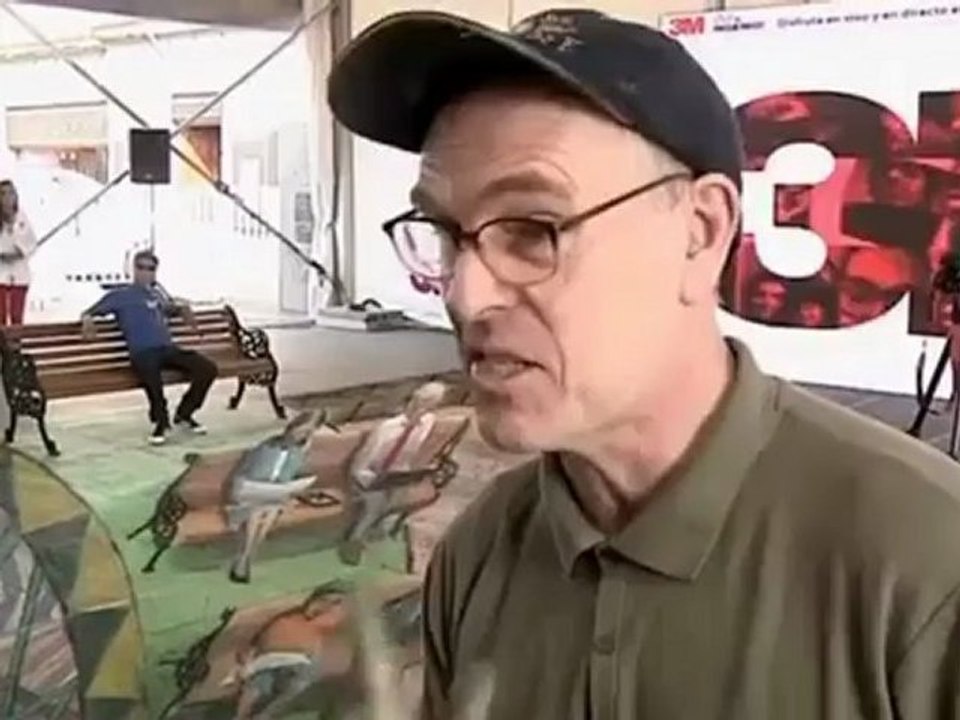 English Chalk Artist Draws 3D Ferris Wheel