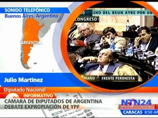 Expropiación de YPF es debatida por la Cámara de Diputados de Argentina