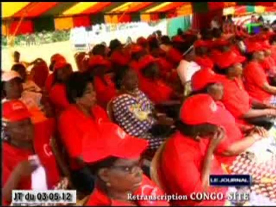 Pose de la 1ère pierre pour la construction du centre des femmes et des filles de Kinkala