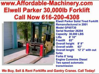 Elwell Parker 30,000lb Solid Tire Forklift For Sale