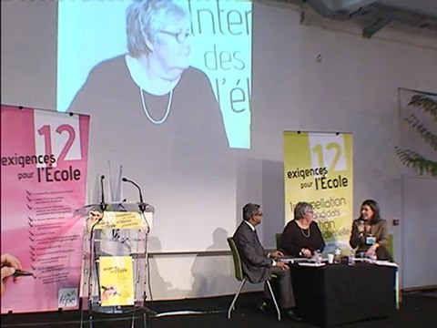 Jacqueline Gourault lors de la journée d'interpellation de la FCPE du 17 mars