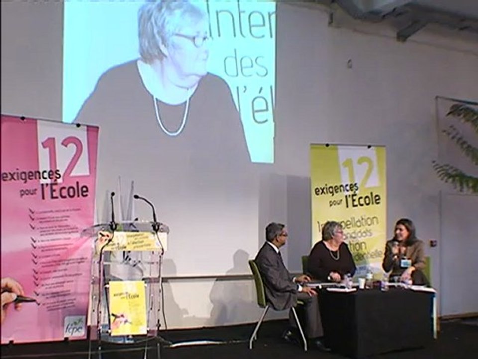 Jacqueline Gourault lors de la journée d'interpellation de la FCPE du 17 mars