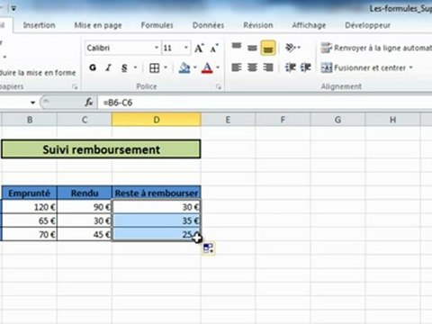 Excel formation: Les formules simple - Partie 1