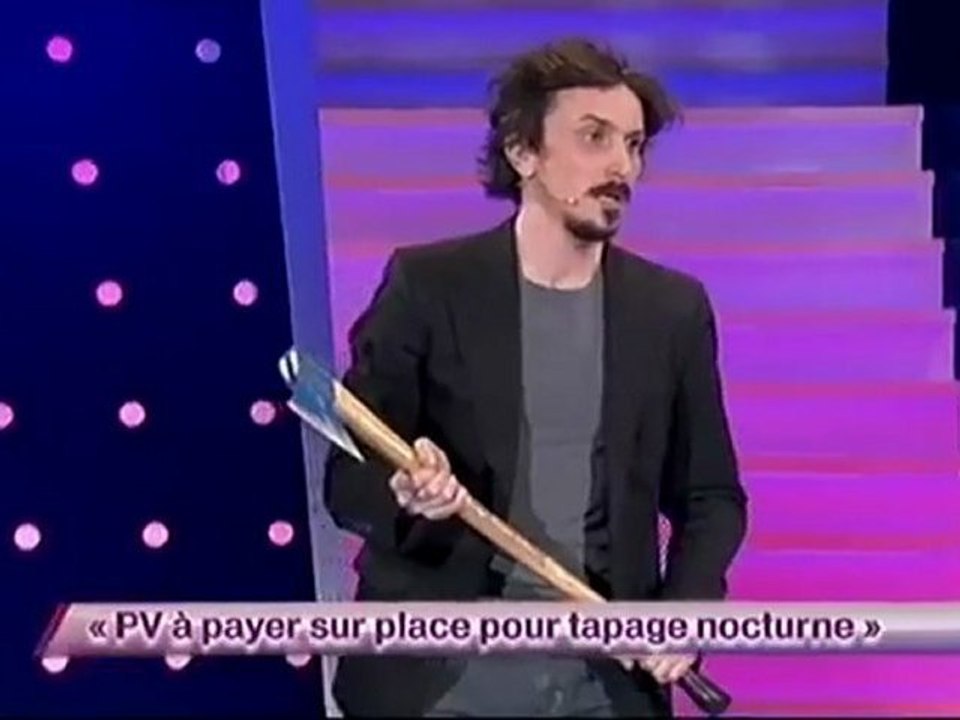 Arnaud Tsamere - PV à payer sur place pour tapage nocturne