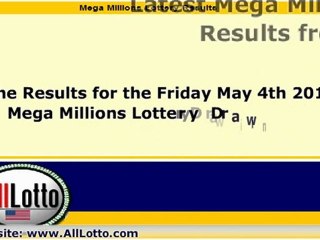 Mega Millions Lottery Drawing Results for May 4, 2012