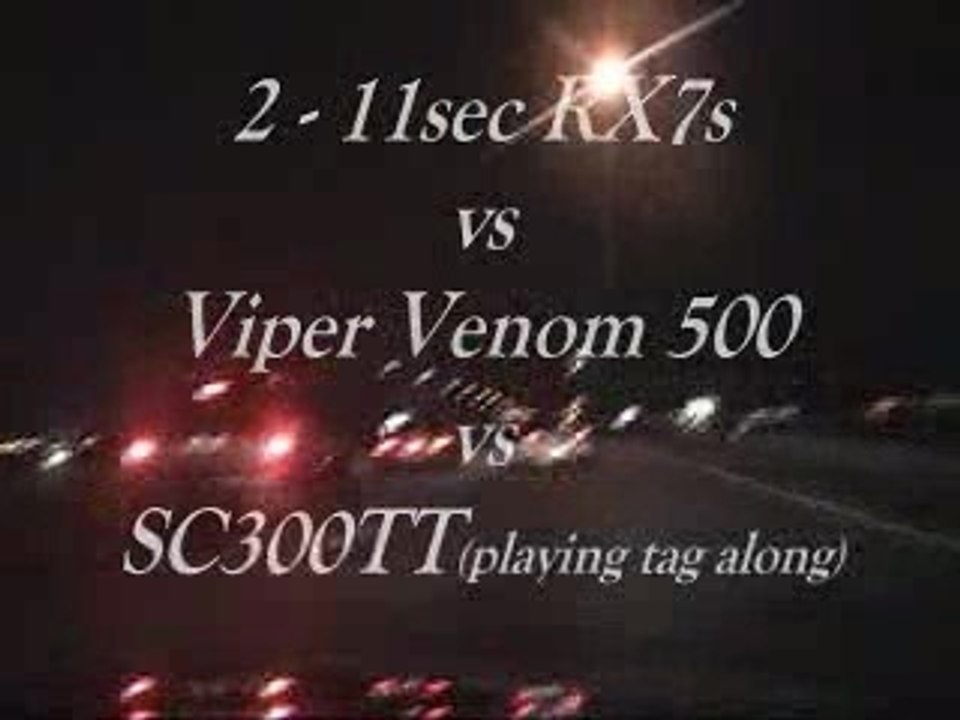 Dodge Viper vs Mazada RX-7 run