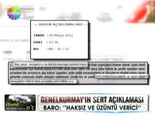Genelkurmay'dan sert açıklama - 04 mayıs 2012