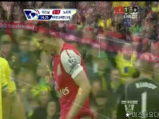 2012.05.05 아스날 vs 노리치 전반전골장면