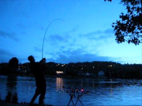 Départ carpe de nuit beau rush KIKI TEAM CARPISTE carp run fishing