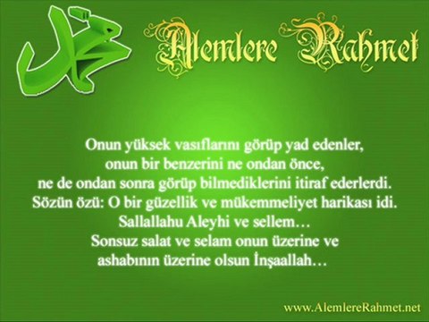 Alemlere Rahmet, Efendimiz Fahri Kainat Hazreti Muhammedin (s.a.v) Mübarek Sureti