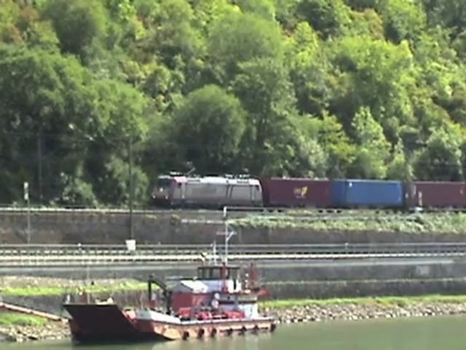 Loreley Tunnel, MWB 182, AT 145, Railion 145, RBSAF 185, 151, Crossrail 185, 101, 152, 3x 428, 427