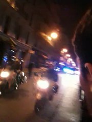 Francois Hollande quittant la Bastille 2h00 du matin le 7 mai 2012