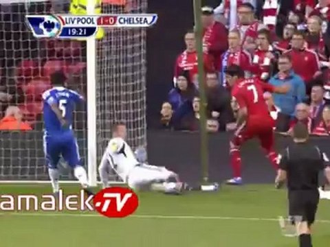هدف ليفربول الاول فى تشيلسى سواريز