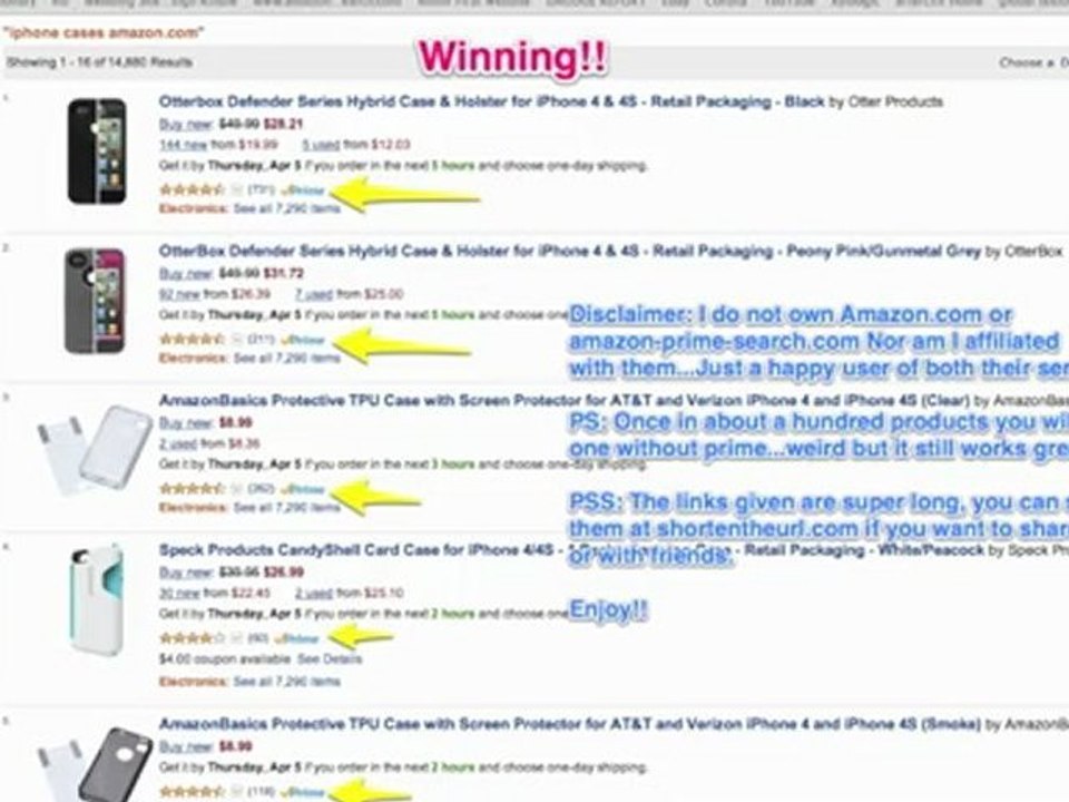 Search Amazon Prime Products Only