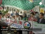 Anti-nuclear protesters march in Tokyo - no comment