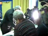 Dominique Strauss-Kahn a voté à Sarcelles dans le Val d'Oise
