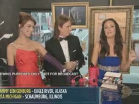 E entertainment live @ the oscars with french top model Vanessa Modely