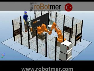 ABB IRB 1400 ROBOT CHAIR PAINT - SANDALYE BOYAMA ROBOT