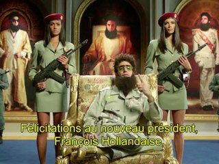 François Hollande félicité par "The Dictator"