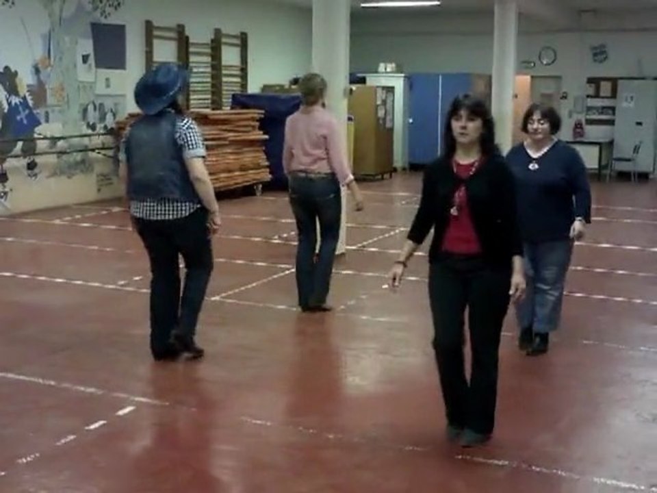 the Curtsy Cross  -  COWBOY  HAT  DANCERS
