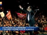 François Hollande fête sa victoire place de la Bastille