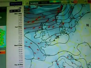 Prévision météo du lundi 07 mai 2012