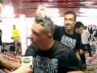 Juventus Locker Room after Scudetto vs Cagliari 20120506
