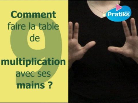Comment faire la table de multiplication de 9 avec ses mains ?