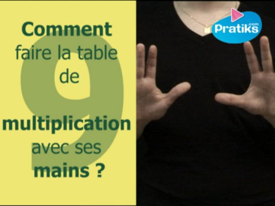Comment faire la table de multiplication de 9 avec ses mains ?