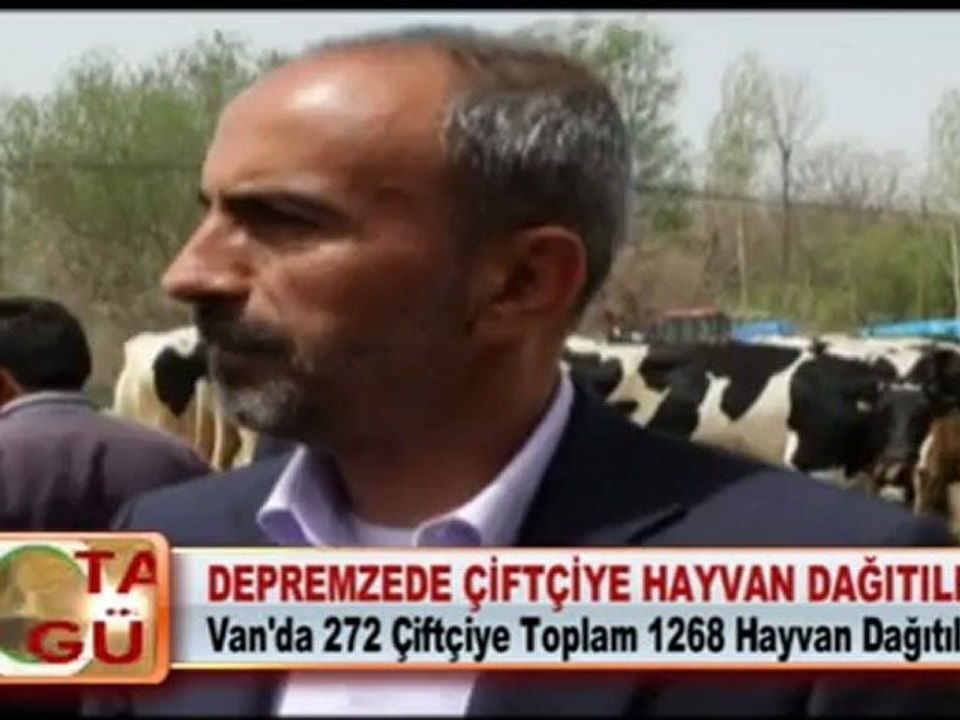 DEPREMZEDE ÇİFTÇİYE HAYVAN DAĞITILDI 07.05.2012