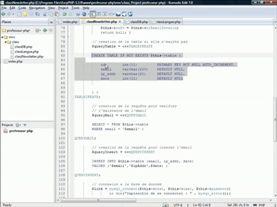 POO PHP - FORMULAIRE NEWSLETTER - Apprendre PHP avec Professeur-PHP.com