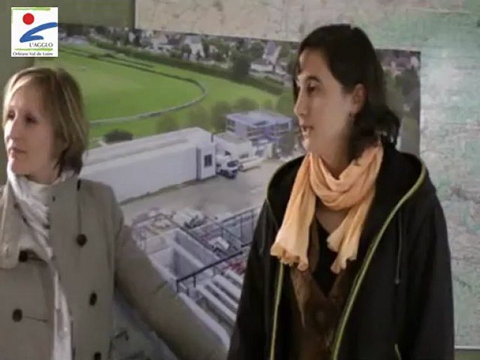 Visite du chantier de la station de traitement des eaux de l'Île Arrault à Orléans